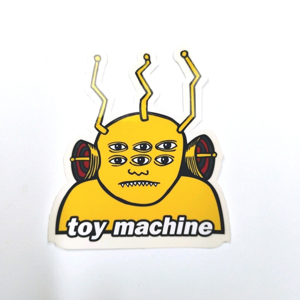 Toy Machine Skateboard Yellow Monster STICKER Vintage 1990's Skateboarding Decks